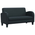vidaXL Sofa 2-Sitzer Kunstleder Schwarz