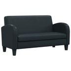 vidaXL Sofa 2-Sitzer Kunstleder Schwarz