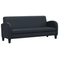 vidaXL 3-Sitzer-Sofa Kunstleder Schwarz