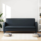 vidaXL 3-Sitzer-Sofa Kunstleder Schwarz
