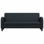vidaXL 3-Sitzer-Sofa Kunstleder Schwarz