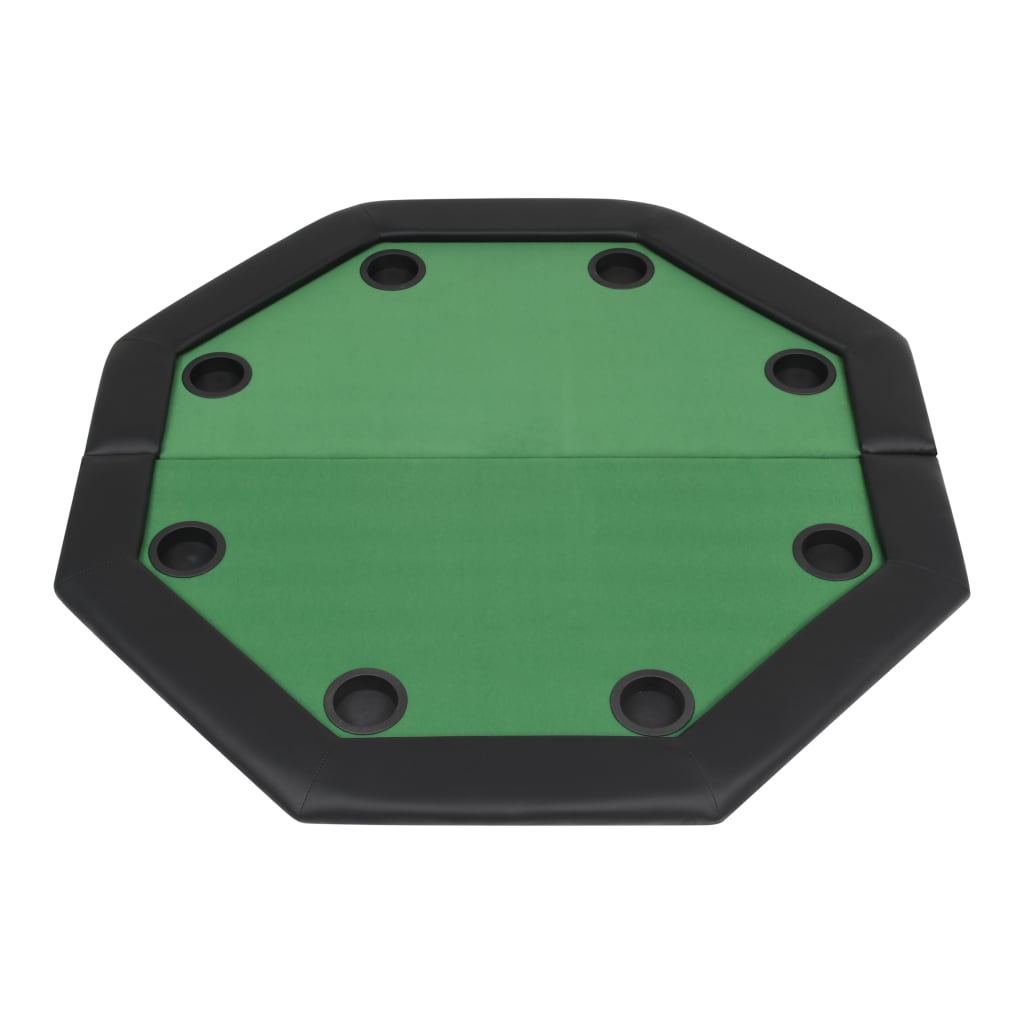 vidaXL 8-Spieler Poker Klapptisch 2-fach Zuklappbar Achteckig Grün