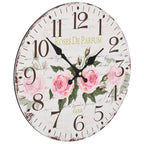 vidaXL Vintage Wanduhr Blumen 30 cm