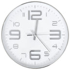 vidaXL Wanduhr 30 cm Silbern