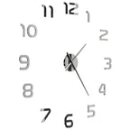 vidaXL 3D-Wanduhr Modernes Design 100 cm XXL Silbern