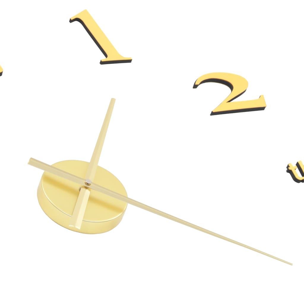 vidaXL 3D-Wanduhr Modernes Design 100 cm XXL Golden