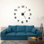 vidaXL 3D-Wanduhr Modernes Design 100 cm XXL Schwarz