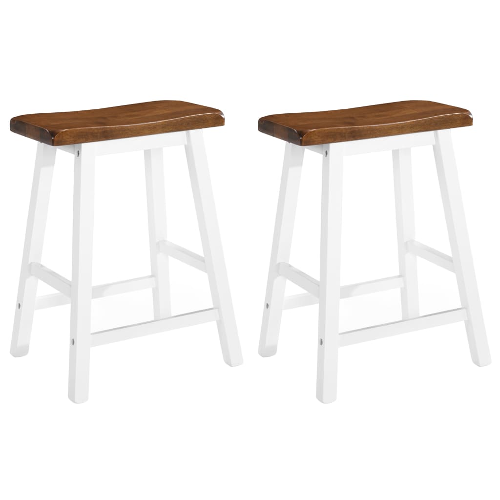 vidaXL Bartisch- und Hocker-Set 3-tlg. Massivholz