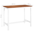 vidaXL Bartisch Massivholz 108x60x91 cm