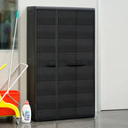 vidaXL Gartenschrank mit 4 Regalen Schwarz