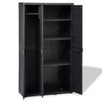vidaXL Gartenschrank mit 4 Regalen Schwarz