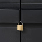vidaXL Gartenschrank mit 4 Regalen Schwarz