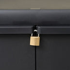 vidaXL Gartenschrank mit 2 Böden Schwarz