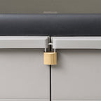 vidaXL Gartenschrank mit 2 Böden Schwarz und Grau