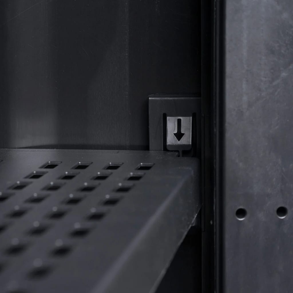 vidaXL Gartenschrank mit 2 Böden Schwarz und Grau