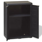 vidaXL Gartenschrank mit 1 Boden Schwarz