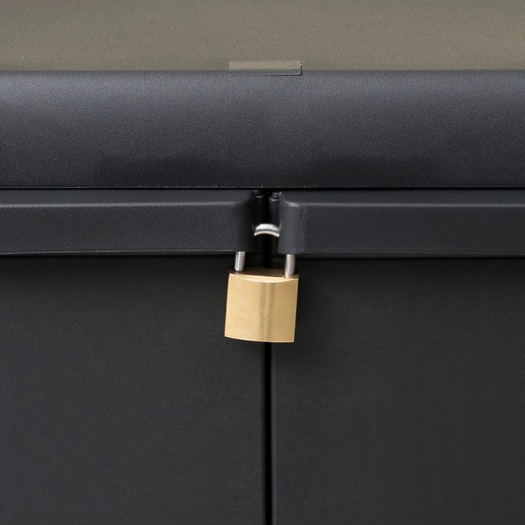 vidaXL Gartenschrank mit 1 Boden Schwarz