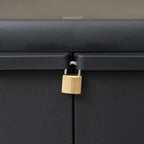 vidaXL Gartenschrank mit 1 Boden Schwarz