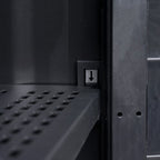 vidaXL Gartenschrank mit 1 Boden Schwarz