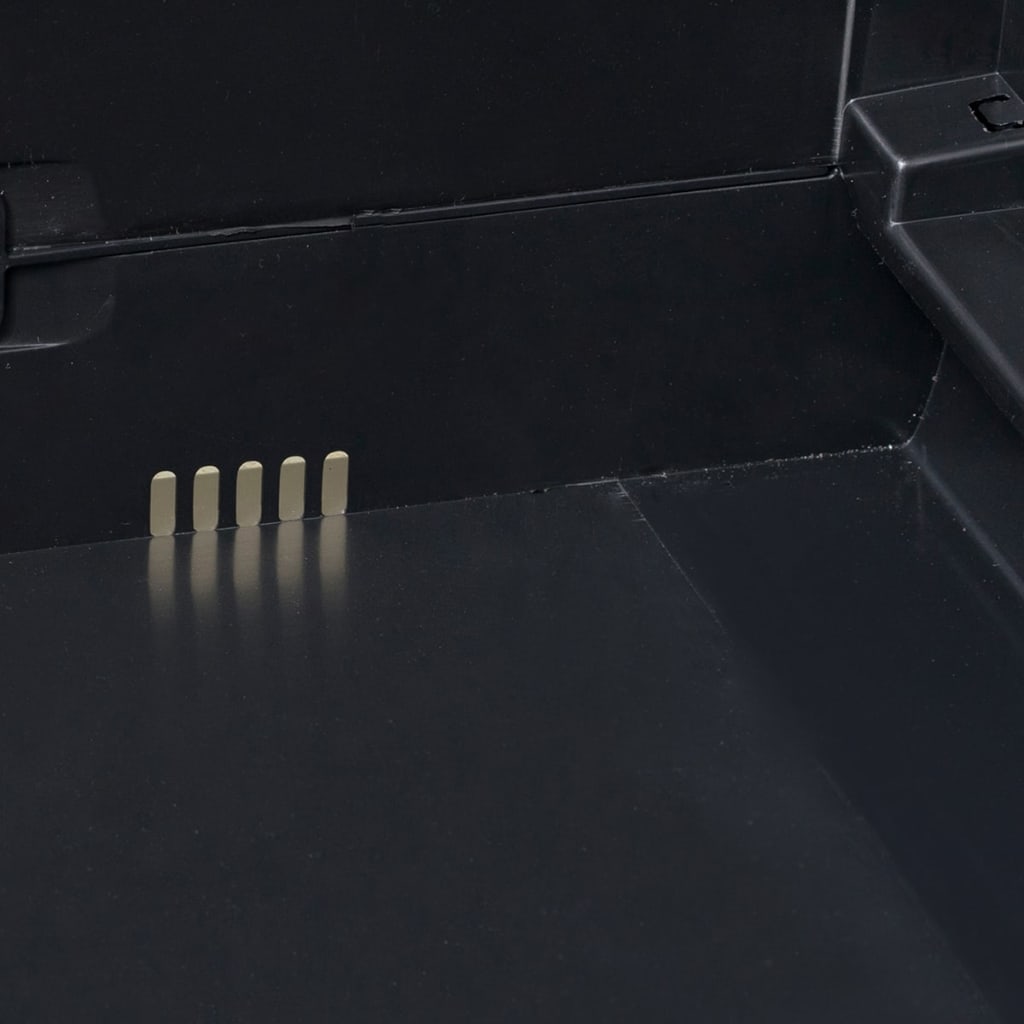 vidaXL Gartenschrank mit 1 Boden Schwarz