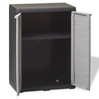 vidaXL Gartenschrank mit 1 Boden Schwarz und Grau