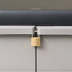 vidaXL Gartenschrank mit 1 Boden Schwarz und Grau