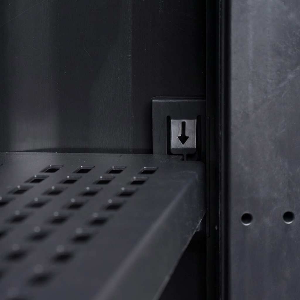 vidaXL Gartenschrank mit 1 Boden Schwarz und Grau