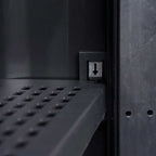 vidaXL Gartenschrank mit 1 Boden Schwarz und Grau