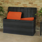 vidaXL Gartenbox Schwarz 117×45×56 cm