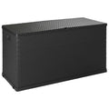 vidaXL Garten-Aufbewahrungsbox Braun 120x56x63 cm PP Rattan