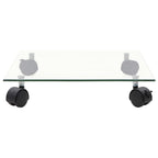 vidaXL Pflanzenständer mit Rollen 2 Stück Hartglas 35x35 cm Quadrat