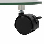 vidaXL Pflanzenständer mit Rollen 2 Stück Hartglas 28 cm Rund
