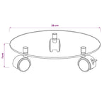 vidaXL Pflanzenständer mit Rollen 2 Stück Hartglas 28 cm Rund