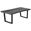 vidaXL Couchtisch Massivholz Mindi 102x56x41 cm Grau