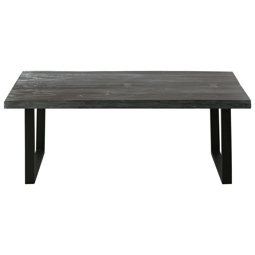 vidaXL Couchtisch Massivholz Mindi 102x56x41 cm Grau