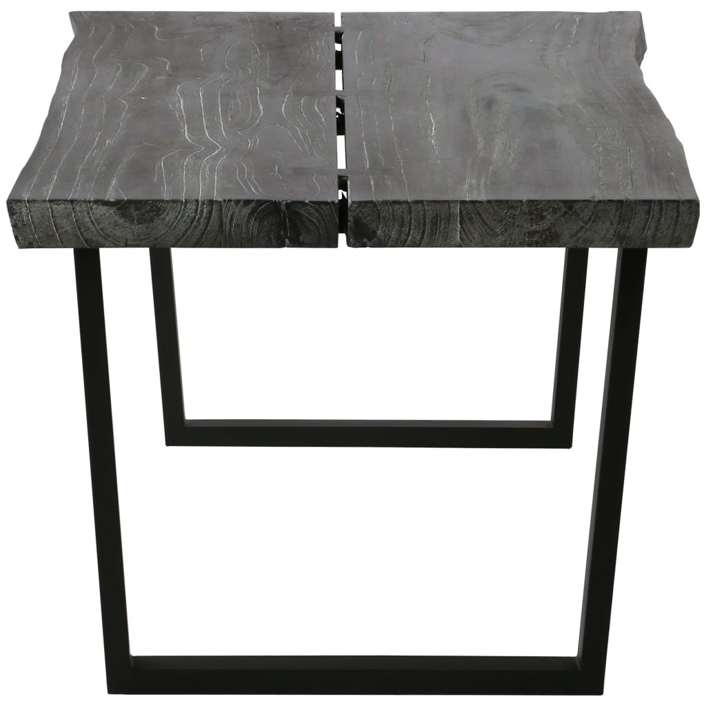 vidaXL Couchtisch Massivholz Mindi 102x56x41 cm Grau