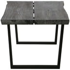 vidaXL Couchtisch Massivholz Mindi 102x56x41 cm Grau