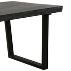 vidaXL Couchtisch Massivholz Mindi 102x56x41 cm Grau