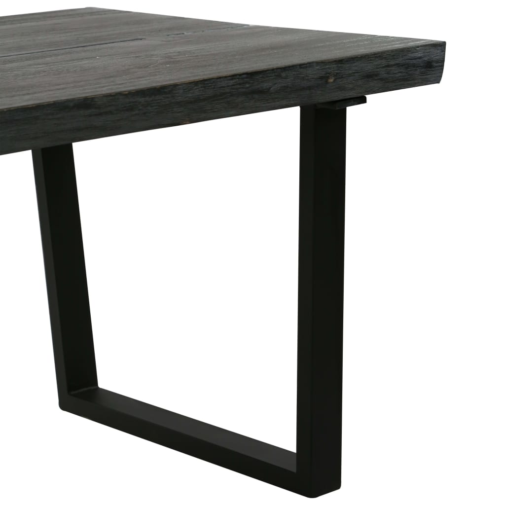 vidaXL Couchtisch Massivholz Mindi 102x56x41 cm Grau