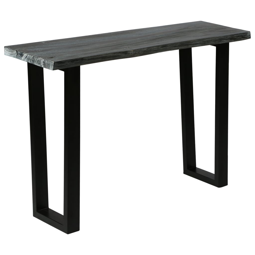 vidaXL Konsolentisch Mindi-Holz Massiv 110 x 35 x 75 cm Grau
