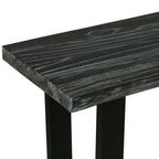 vidaXL Konsolentisch Mindi-Holz Massiv 110 x 35 x 75 cm Grau