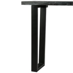 vidaXL Konsolentisch Mindi-Holz Massiv 110 x 35 x 75 cm Grau