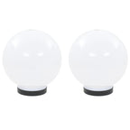 vidaXL LED-Gartenleuchten 2 Stk. Kugelförmig 20 cm PMMA