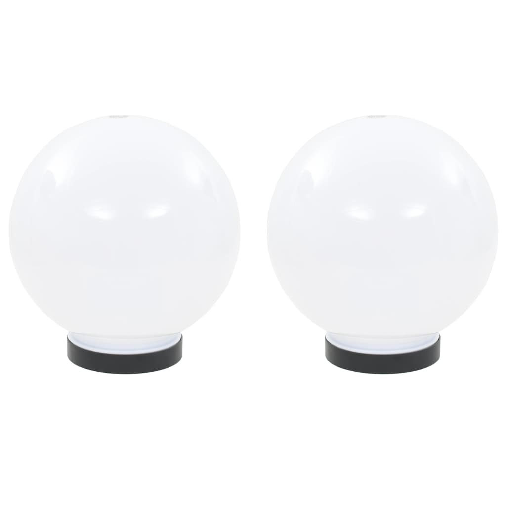 vidaXL LED-Gartenleuchten 2 Stk. Kugelförmig 20 cm PMMA
