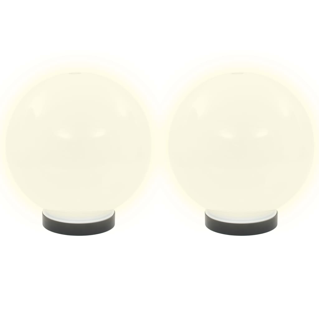 vidaXL LED-Gartenleuchten 2 Stk. Kugelförmig 20 cm PMMA