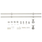 vidaXL Schiebetür-Beschlagsatz 183 cm Edelstahl Silbern