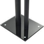 vidaXL Lautsprecherständer 2 Stk. Doppelsäulen-Design Hartglas Schwarz
