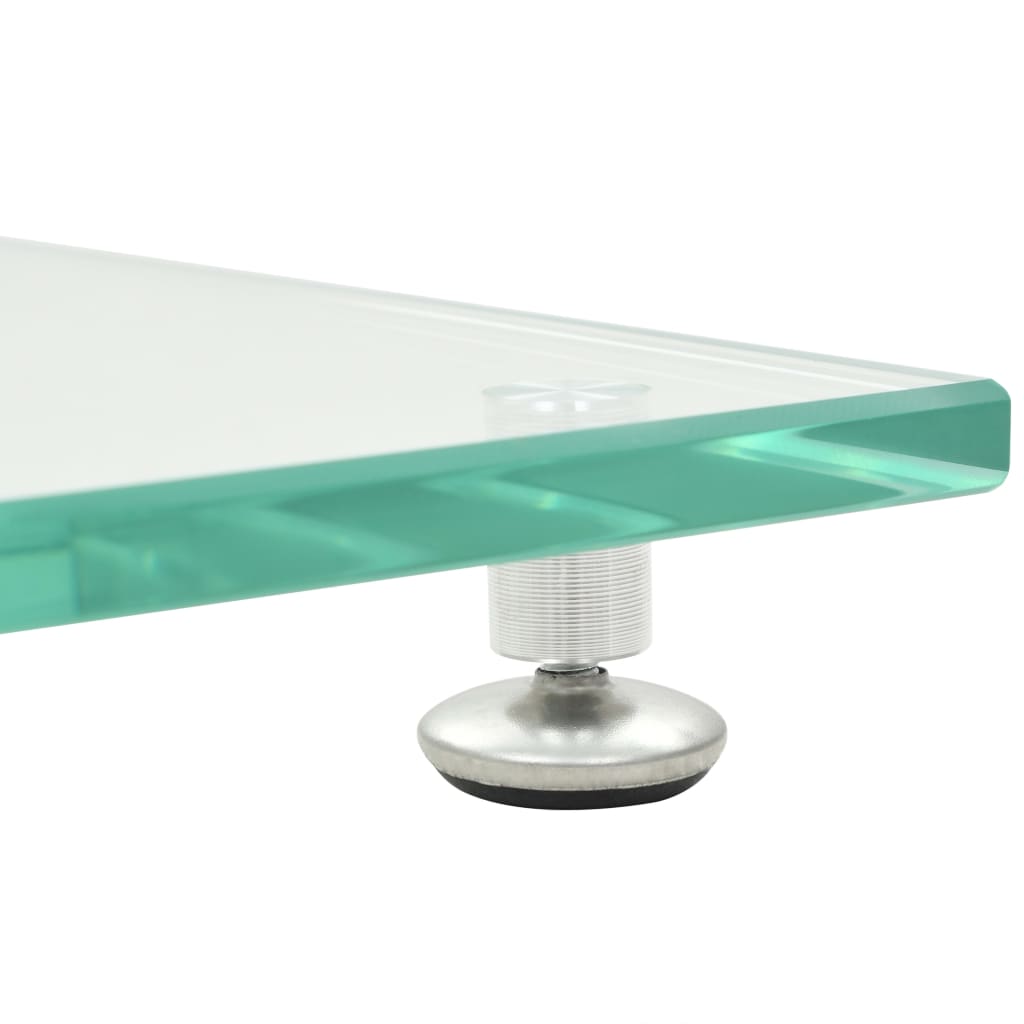 vidaXL Lautsprecherständer Säulen-Design 2 Stk. Hartglas Silbern