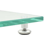 vidaXL Lautsprecherständer Säulen-Design 2 Stk. Hartglas Silbern