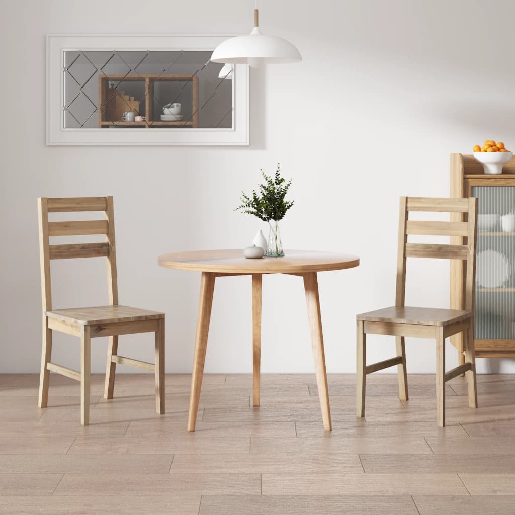 vidaXL Esszimmerstühle 2 Stk. Massivholz Akazie
